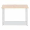 Hot Sale 😍 Essentials Writing Table-Desk, 42" X 23.82" X 29.53", Natural Wood/Silver 🌟 -Essentials shop UOS60411CC