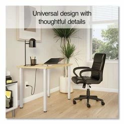 Hot Sale π Essentials Writing Table-Desk, 42" X 23.82" X 29.53", Natural Wood/Silver π 10 Hot Sale π Essentials Writing Table-Desk, 42" X 23.82" X 29.53", Natural Wood/Silver π -Essentials shop UOS60411CC 2