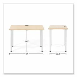 Hot Sale π Essentials Writing Table-Desk, 42" X 23.82" X 29.53", Natural Wood/Silver π 13 Hot Sale π Essentials Writing Table-Desk, 42" X 23.82" X 29.53", Natural Wood/Silver π -Essentials shop UOS60411CC 5