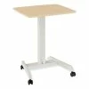 Best Pirce 🔔 Essentials Sit-Stand Single-Column Mobile Workstation, 23.6" X 20.5" X 29.6" To 44.2", Natural Wood/Light Gray 🎉 -Essentials shop UOS60413CC