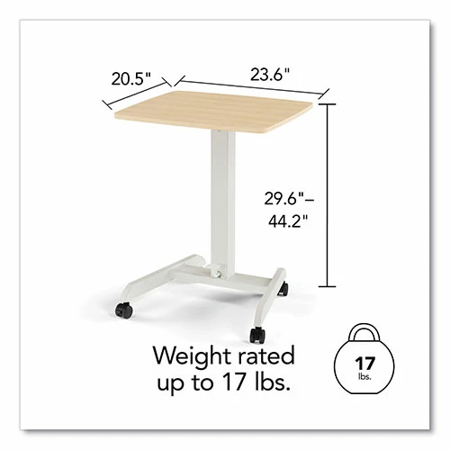 Best Pirce 🔔 Essentials Sit-Stand Single-Column Mobile Workstation, 23.6" X 20.5" X 29.6" To 44.2", Natural Wood/Light Gray 🎉 8 Best Pirce 🔔 Essentials Sit-Stand Single-Column Mobile Workstation, 23.6" X 20.5" X 29.6" To 44.2", Natural Wood/Light Gray 🎉 - Image 6