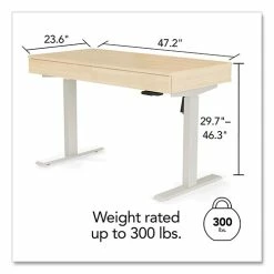 Brand new ✨ Essentials Deluxe Electric Sit-Stand 2-Column Workstation, 2 Desk Drawers, 47.2" X 23.6" X 29.7 To" 46.3", Natural/Light Gray ⭐ 11 Brand new ✨ Essentials Deluxe Electric Sit-Stand 2-Column Workstation, 2 Desk Drawers, 47.2" X 23.6" X 29.7 To" 46.3", Natural/Light Gray ⭐ -Essentials shop UOS60416CC 4