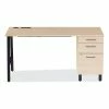 Wholesale 🧨 Essentials Single-Pedestal Writing Desk With Integrated Power Management, 59.8" X 29.9" X 29.7", Natural Wood/Black 🎁 -Essentials shop UOS60419CC