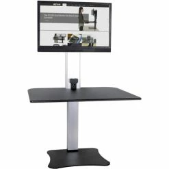 Deals 👍 High Rise Electric Standing Desk Workstation, Black/Aluminum 🤩