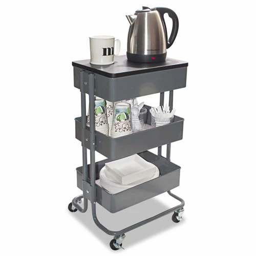 Discount ๐ Multi-Use Storage Cart/Stand-Up Workstation, 15.25w X 11.25d X 18.5 To 39h, Gray ๐ฅฐ 4 Discount ๐ Multi-Use Storage Cart/Stand-Up Workstation, 15.25w X 11.25d X 18.5 To 39h, Gray ๐ฅฐ - Image 2