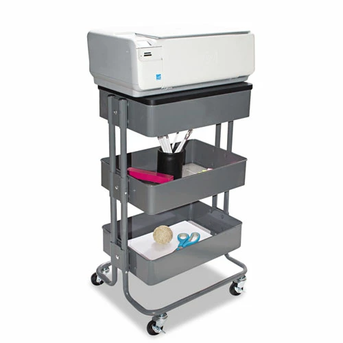Discount ๐ Multi-Use Storage Cart/Stand-Up Workstation, 15.25w X 11.25d X 18.5 To 39h, Gray ๐ฅฐ 5 Discount ๐ Multi-Use Storage Cart/Stand-Up Workstation, 15.25w X 11.25d X 18.5 To 39h, Gray ๐ฅฐ - Image 3