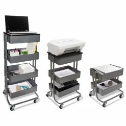 Discount ๐ Multi-Use Storage Cart/Stand-Up Workstation, 15.25w X 11.25d X 18.5 To 39h, Gray ๐ฅฐ 11 Discount ๐ Multi-Use Storage Cart/Stand-Up Workstation, 15.25w X 11.25d X 18.5 To 39h, Gray ๐ฅฐ -Essentials shop VRTVF51025 4
