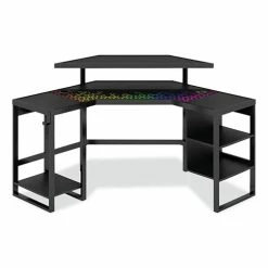 Best reviews of 😀 LevelUp Gear LEET Corner Gaming Desk, 53.25" X 51.75" X 36.75", Onyx 🧨